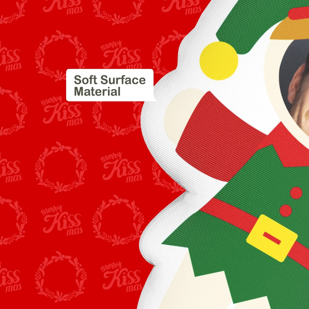 Custom Christmas Elf Ornament with a face, polyester material, perfect Christmas gift